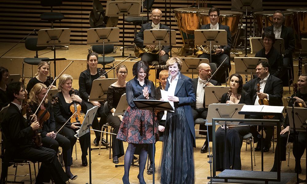 Claudia Coninx-Kaczynski (Fondation Orpheum pour l’avancement des jeunes solistes) et Carolina Müller-Möhl (Fondation Müller-Möhl) lors des «Women in Classical Music».