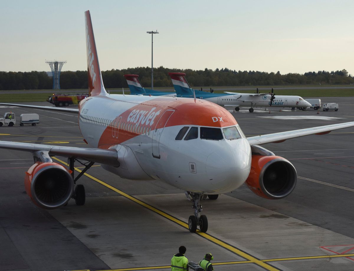 20171031, en, Lussemburgo, Findel, Aeroport, Aerogare, 5 ans easyJet, inaugurazione vol vers Berlin-Schönefeld, Foto: Alain Rischard / Editpress 
