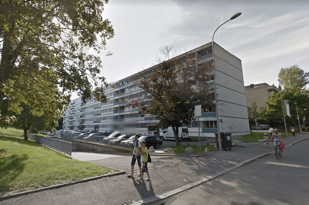 Les lieux de l’incendie, à Meyrin.