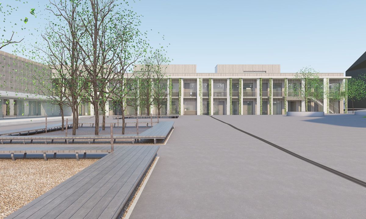 Modern school building