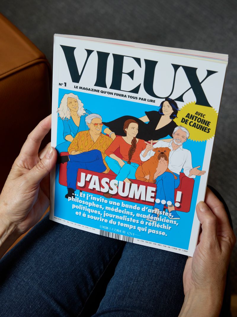 Lausanne, le 20 juin 2024. Illustration : Vieux, un nouveau magazine dans les kiosque.   Photo Yvain Genevay / Le Matin Dimanche