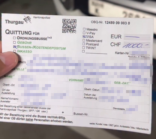 Amende record pour un touriste: Il se dit «piégé» par la police suisse et ne reviendra jamais