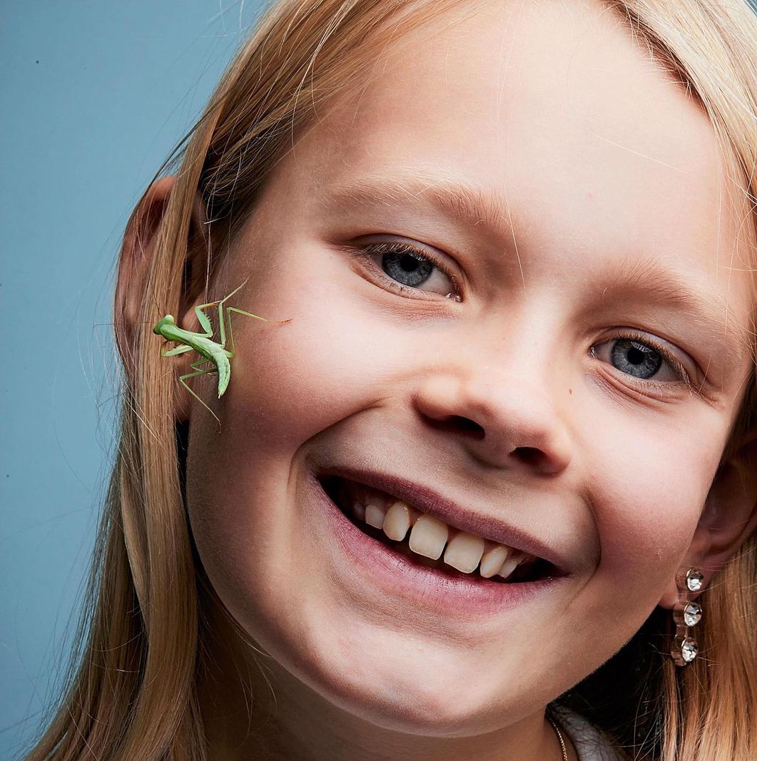 Valentine et sa mante religieuse.    