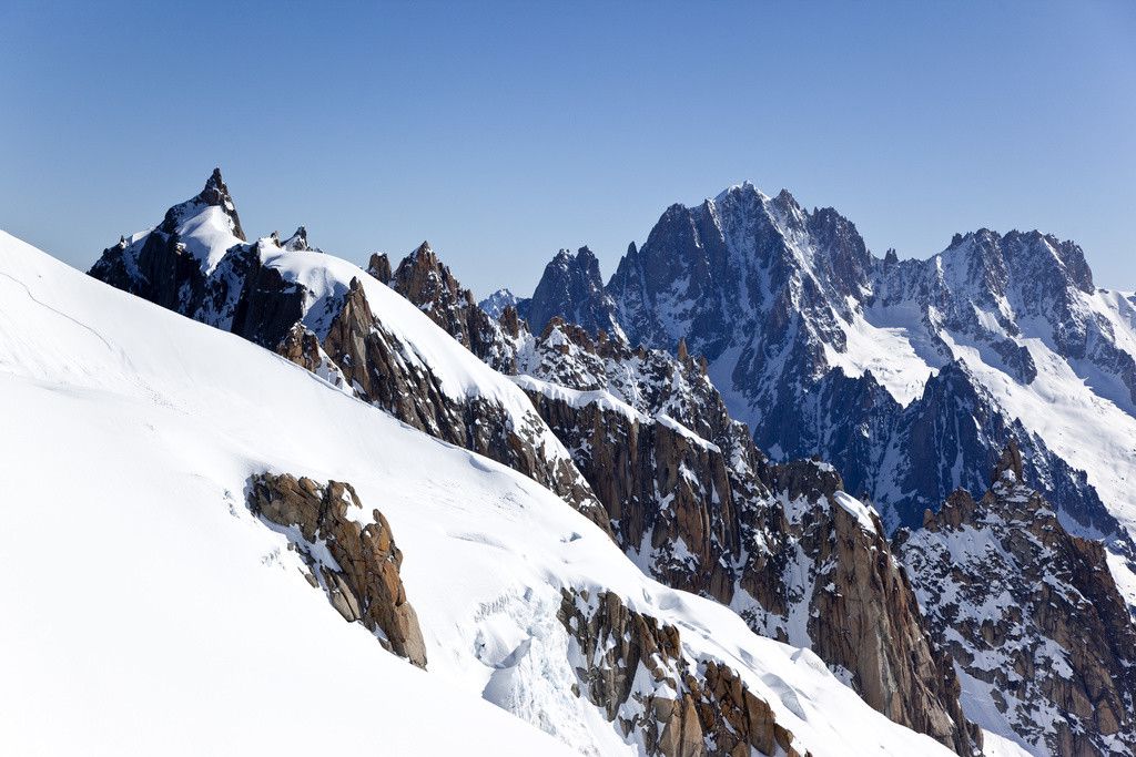 L’«Aiguille Verte» à Chamonix, en Haute-Savoie.