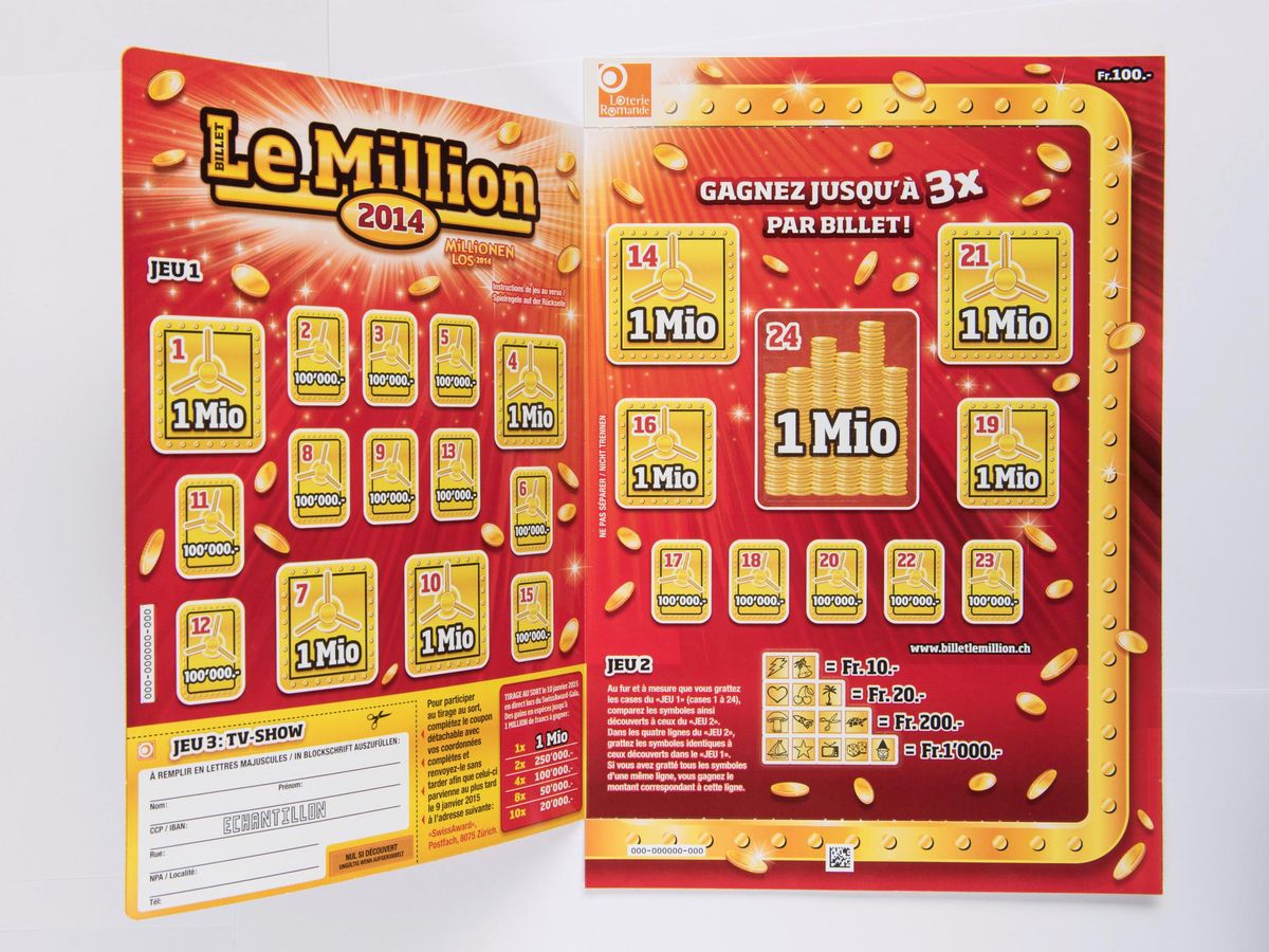 Lausanne, le 9 octobre 2014. Le Million - loterie romande. Photo: Laurence Rasti