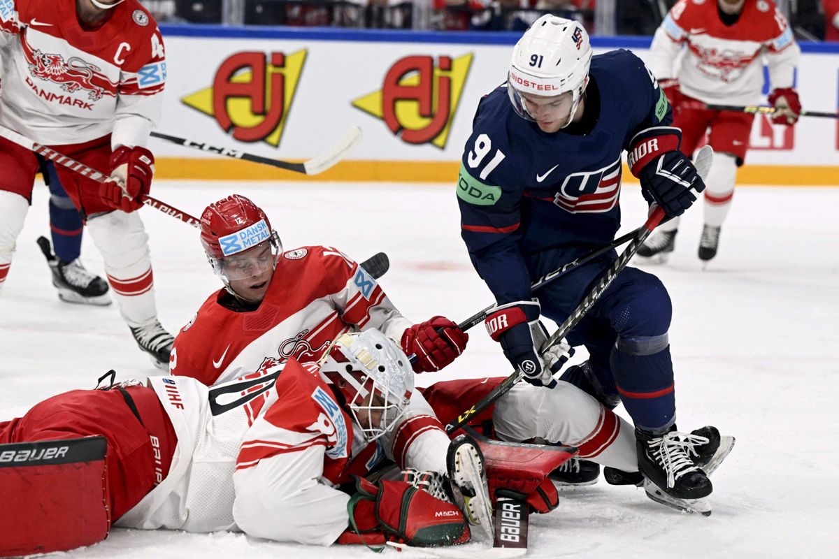 Carter Mazur et les Américains ont fait la différence face au Danemark.