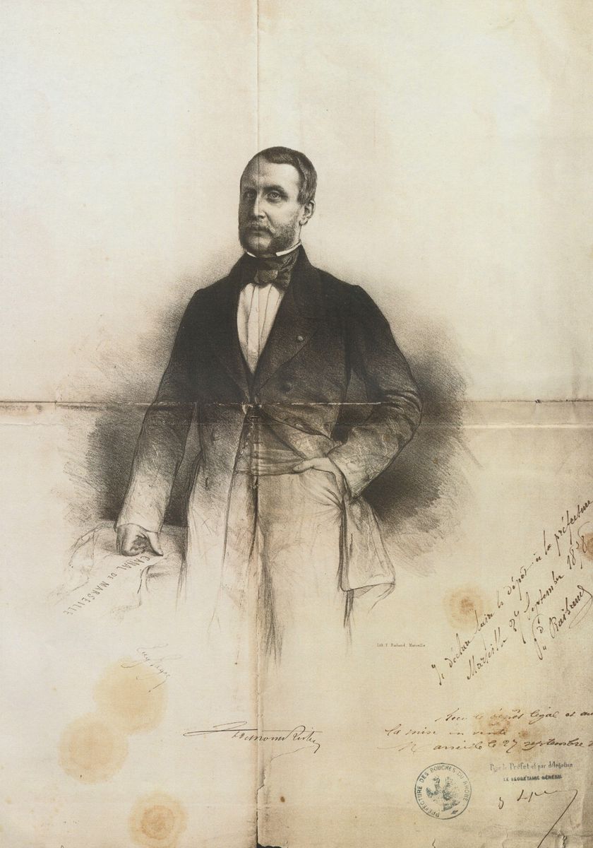 Franz Mayor de Montricher sur une lithographie du XIXe.