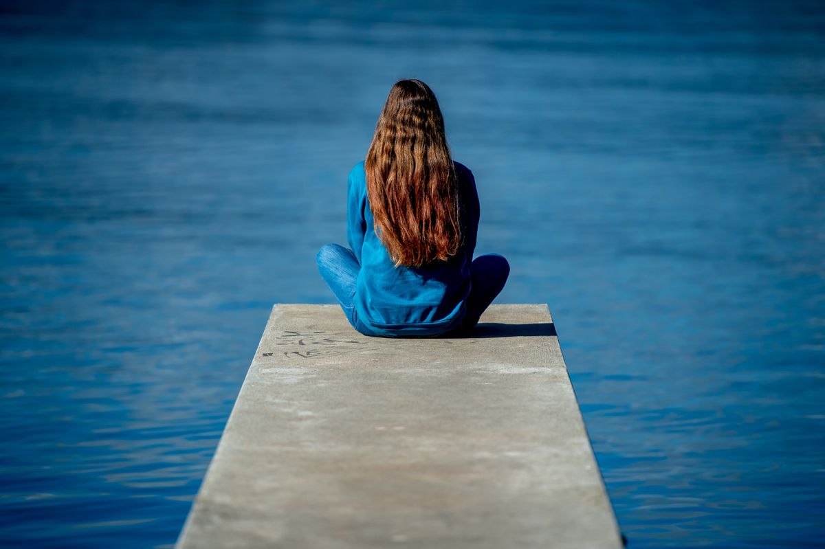Marilene Zwahlen am Thunersee. 
© Patric Spahni
