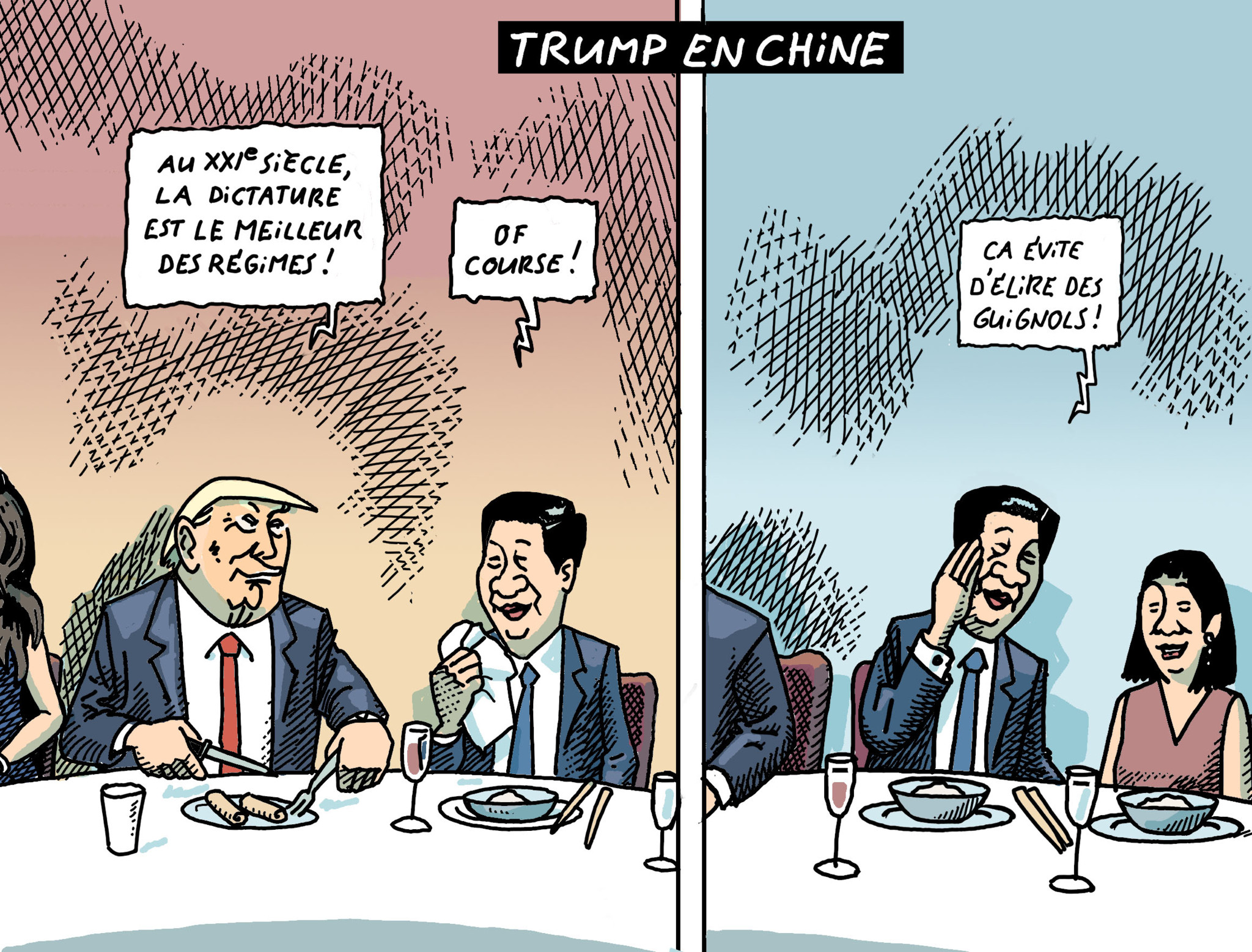 Dessin du 16 mai: Trump en Chine