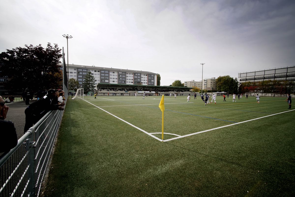 Genève, le 16 octobre 2016. Stade de Varembé. Match de foot. Photo: Laurent Guiraud.