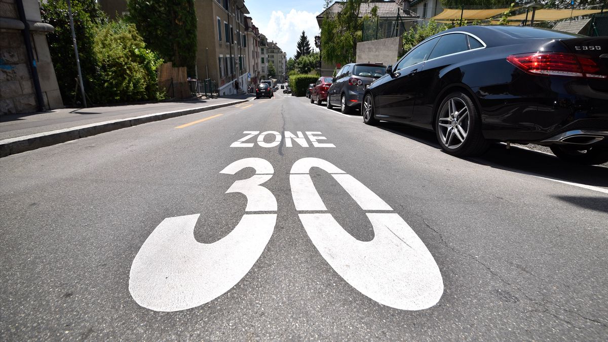 Zone 30 km/h a Lausanne. Ce samedi 03 juin 2017 . (24 Heures/Christian Brun) ...