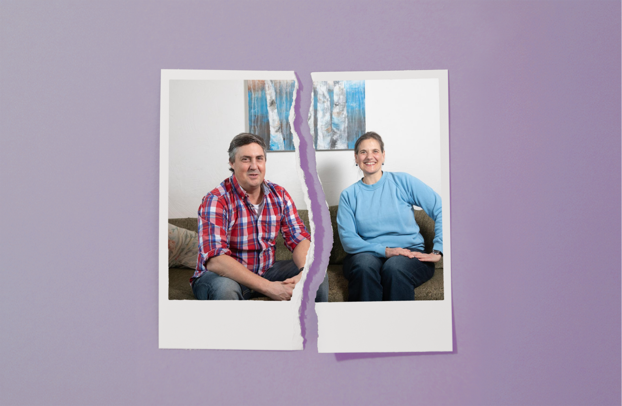 Familie, die im Nestmodell lebt