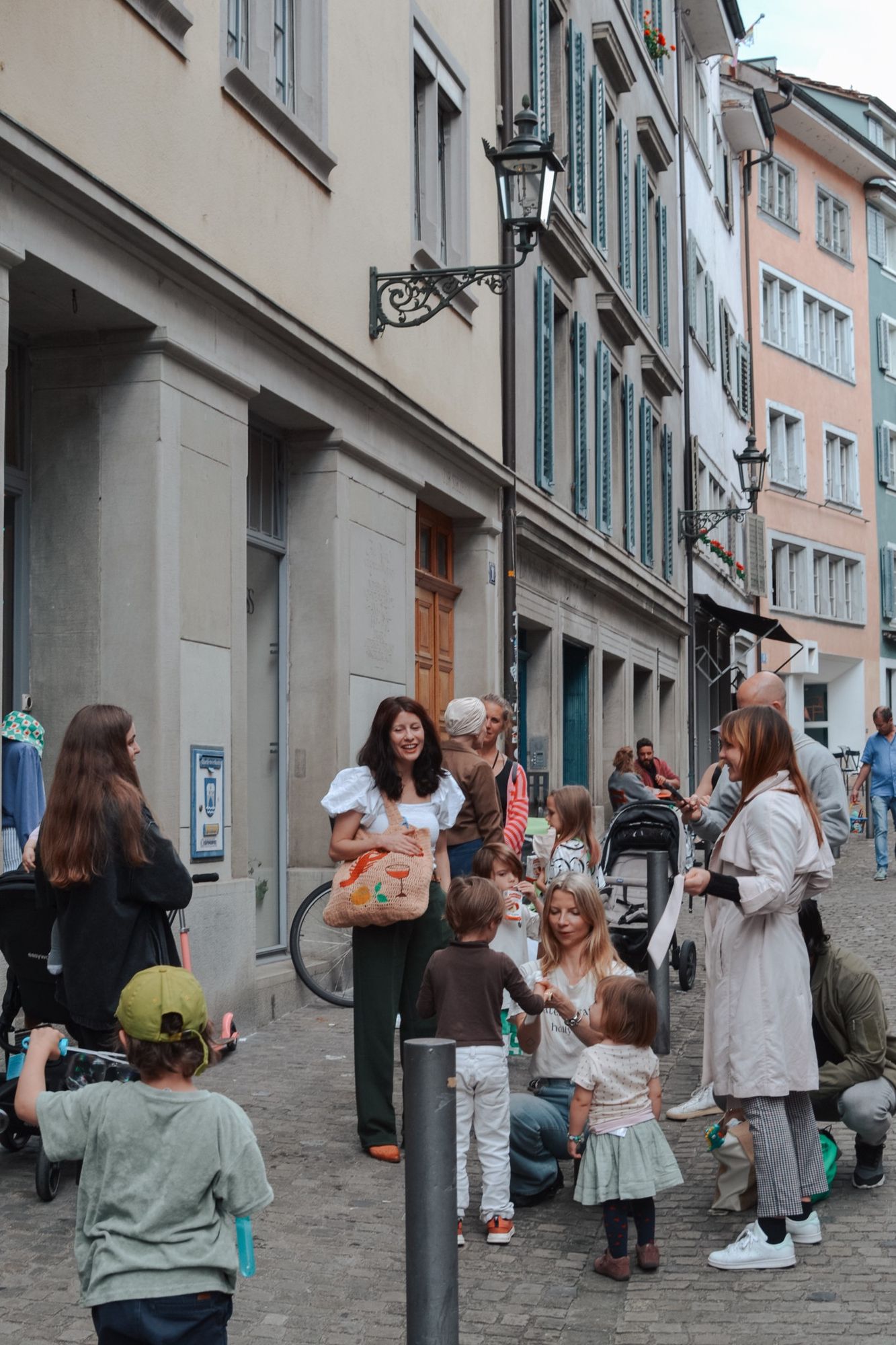 Sabina Gasser pictured last weekend: She was at the product launch of illustrator Nina Egli in Zurich with her family and friends.