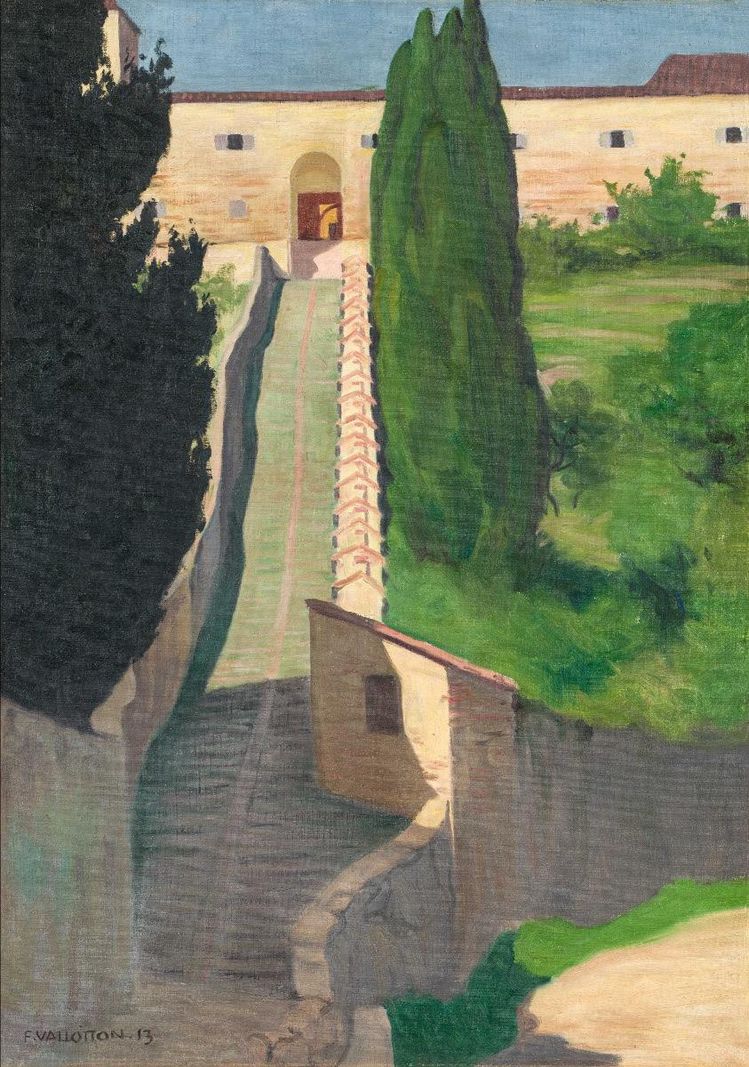 Félix Vallotton, «L’escalier du couvent San Marco, Pérouse», 1913, huile sur toile. Estimation: 300’000 – 500’000 francs.