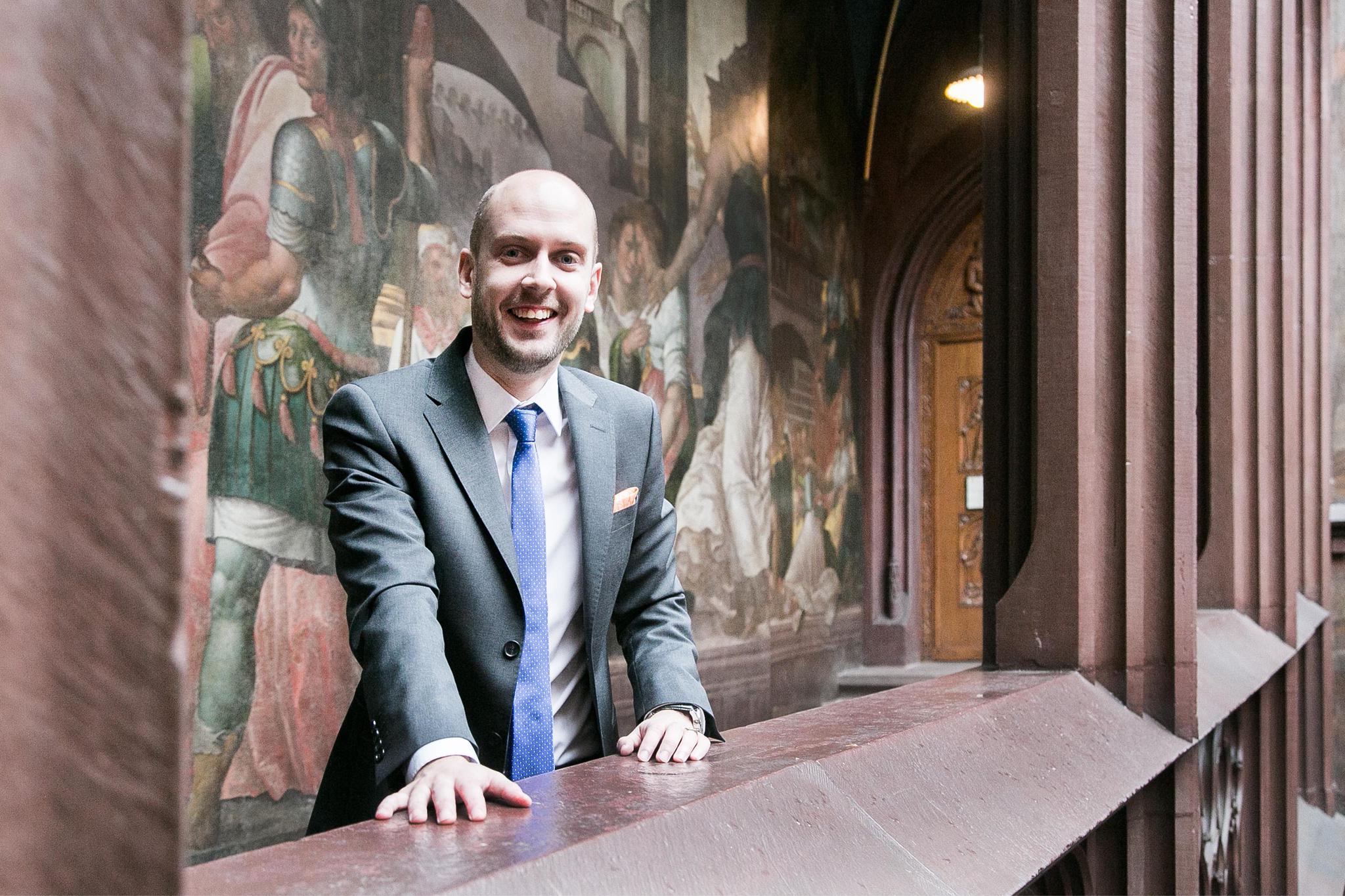 Übt Kritik an der eigenen Partei: Der Basler SVP-Grossrat Joël Thüring.
