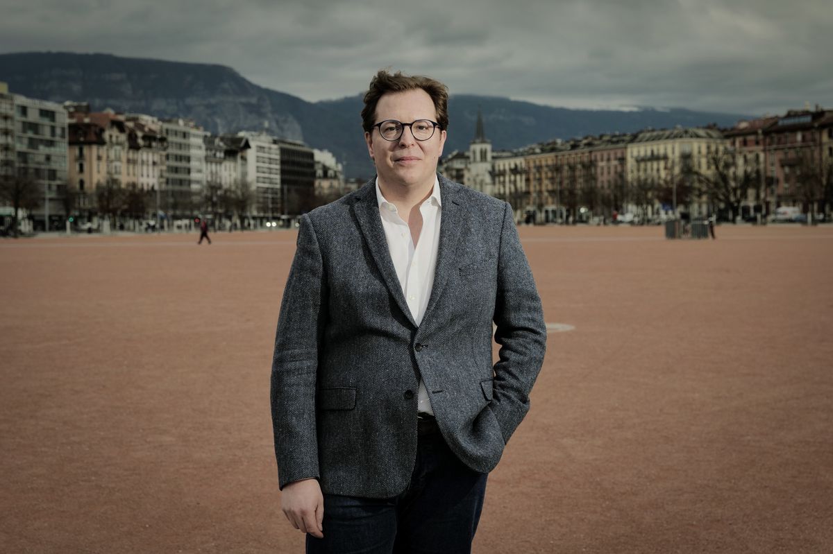 Genève, le 27 février 2024. Plaine de Plainpalais. Rencontre avec Olivier Gurtner, conseiller municipal Ville de Genève.