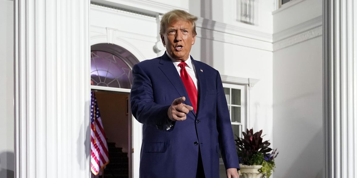 Former President Donald Trump arrives to speak at Trump National Golf Club in Bedminster, N.J., Tuesday, June 13, 2023, after pleading not guilty in a Miami courtroom earlier in the day to dozens of felony counts that he hoarded classified documents and refused government demands to give them back. (AP Photo/Andrew Harnik)
Donald Trump