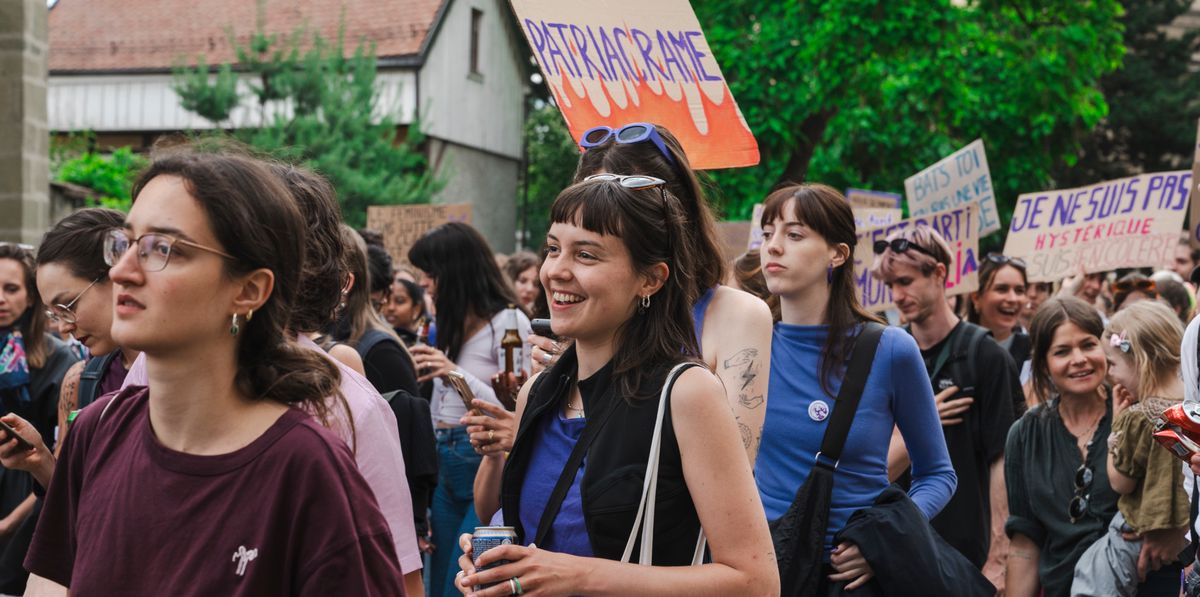 Lausanne, le vendredi 14 juin 2024. Grève féministe. (Marie-Lou Dumauthioz/24heures) 