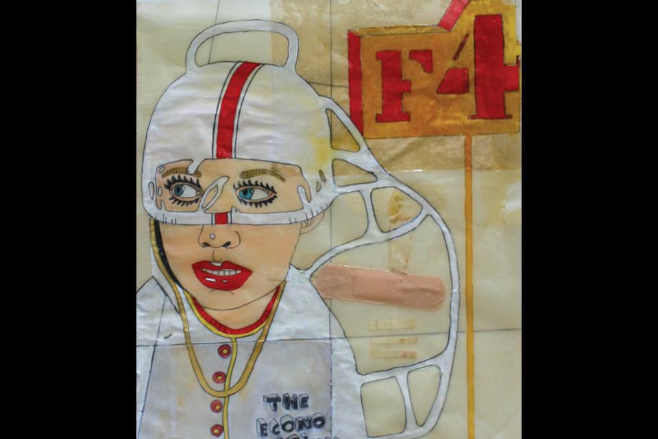 François Weidmann a travaillé sur tous les supports, réalisant notamment de nombreux collages comme celui-ci.