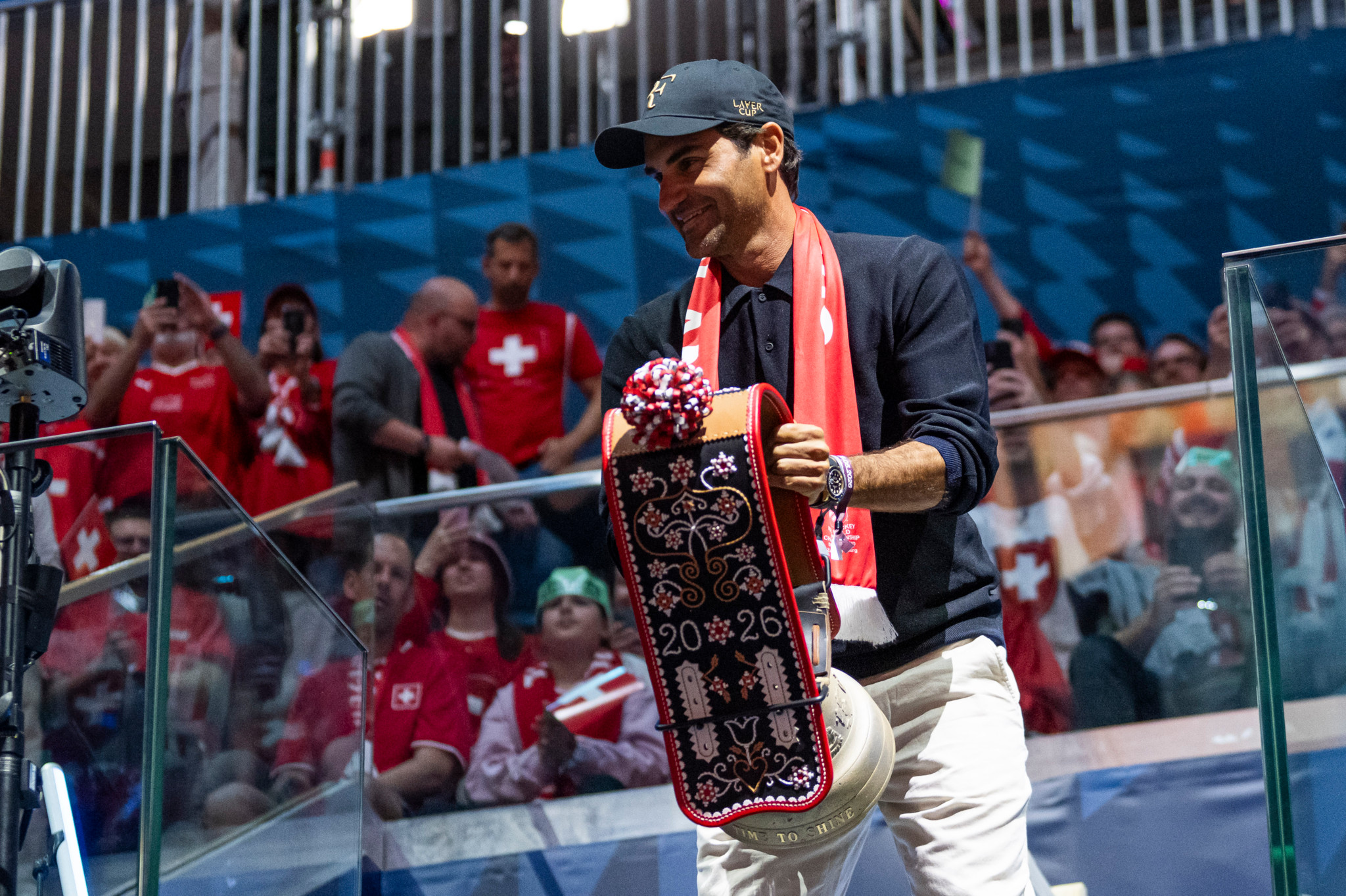 Hoher Besuch in der Kabine: Federer verkündet die Starting-Six und läutet den Viertelfinal ein
