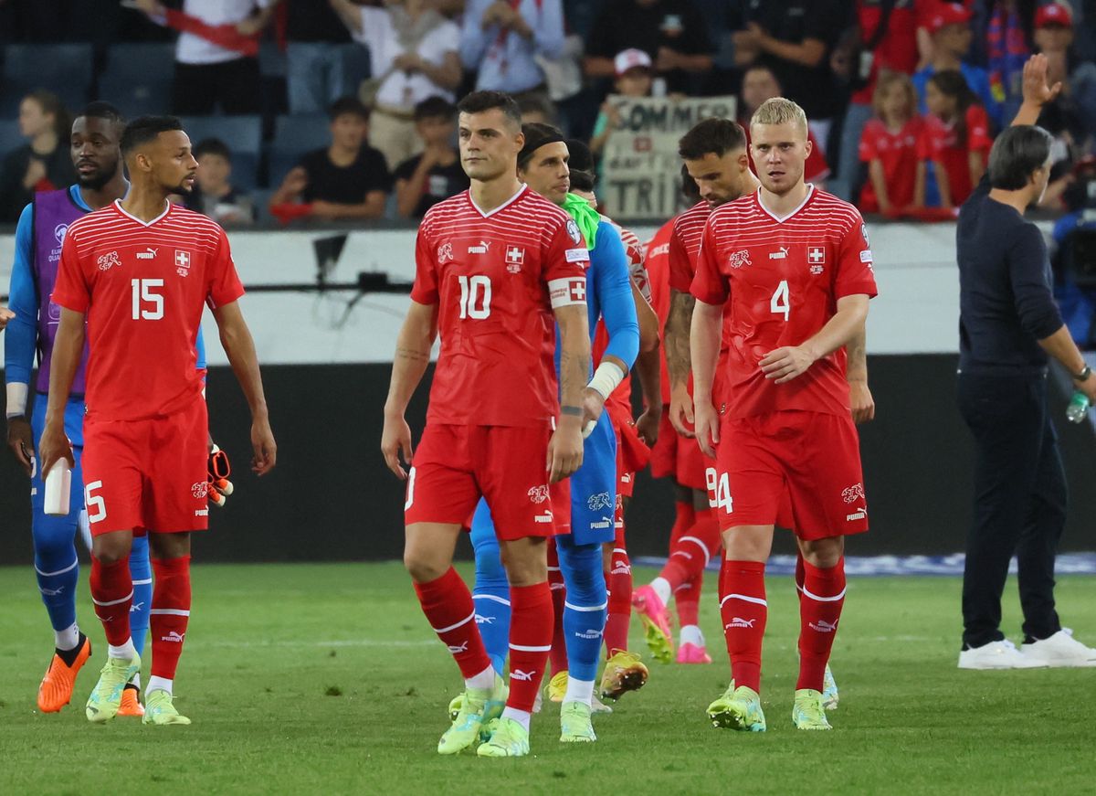 Soccer Football - UEFA Euro 2024 Qualifier - Group I - Switzerland v Romania - Swissporarena, Lucerne, Switzerland - June 19, 2023
Switzerland fans inside the stadium before the match REUTERS/Denis Balibouse