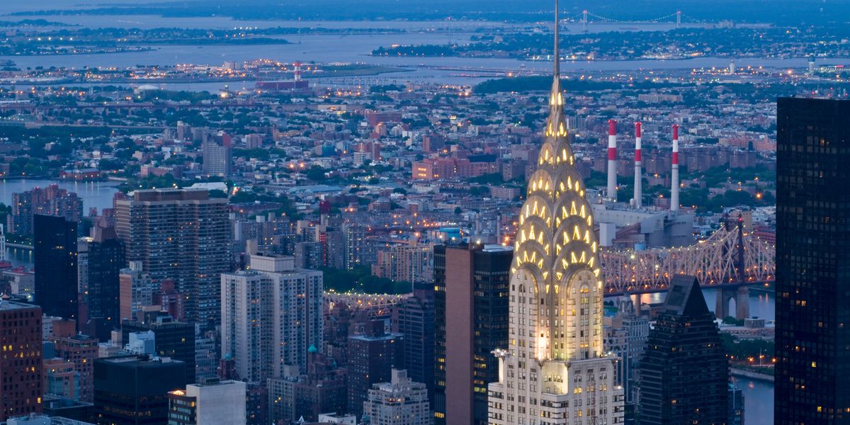 "A night view of some of the Manhattan skyscrapers, including the Chrysler BuildingSimilar images:"