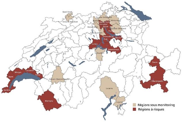 L'arc lémanique affiche toujours un fort risque de bulle immobilière selon UBS.