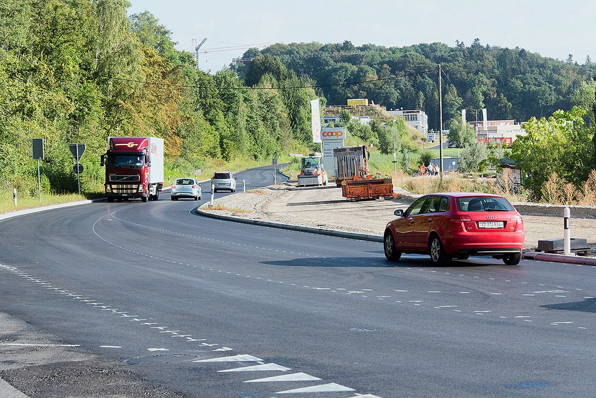 Vufflens-la-Ville, 19 aout 2016,  Chantier de la future route cantonale (RC177) qui reliera la zone industrielle d'Aclens à la jonction autoroutière de Cossonay. Ici, Tronçon n°1 (route de la Plaine).©Florian Cella/24Heures