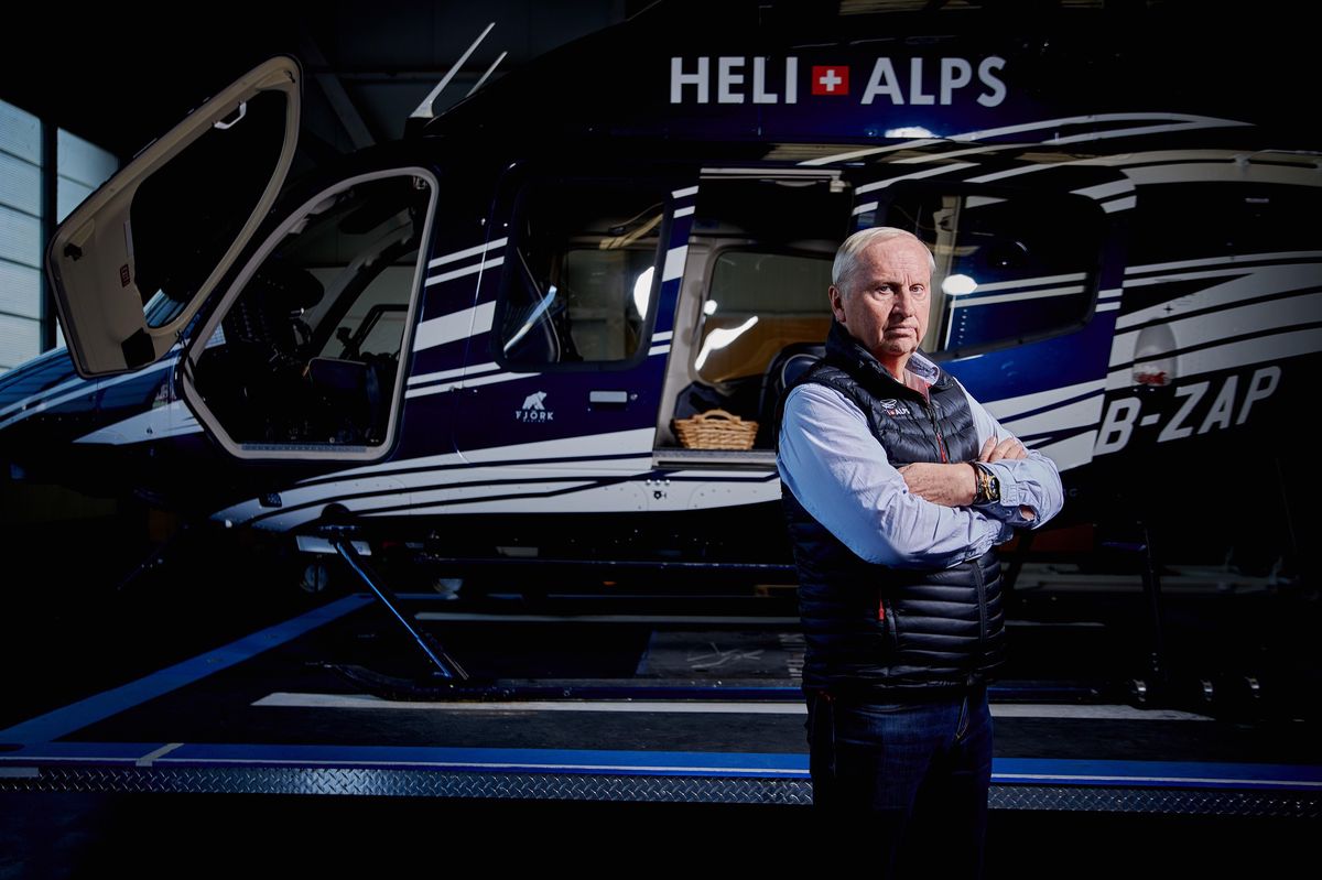 SION, le 26 octobre 2022 Francis Sermier CEO et pilote professionnel Président du CA, instructeur de la société HELIALPS
 © Sedrik Nemeth