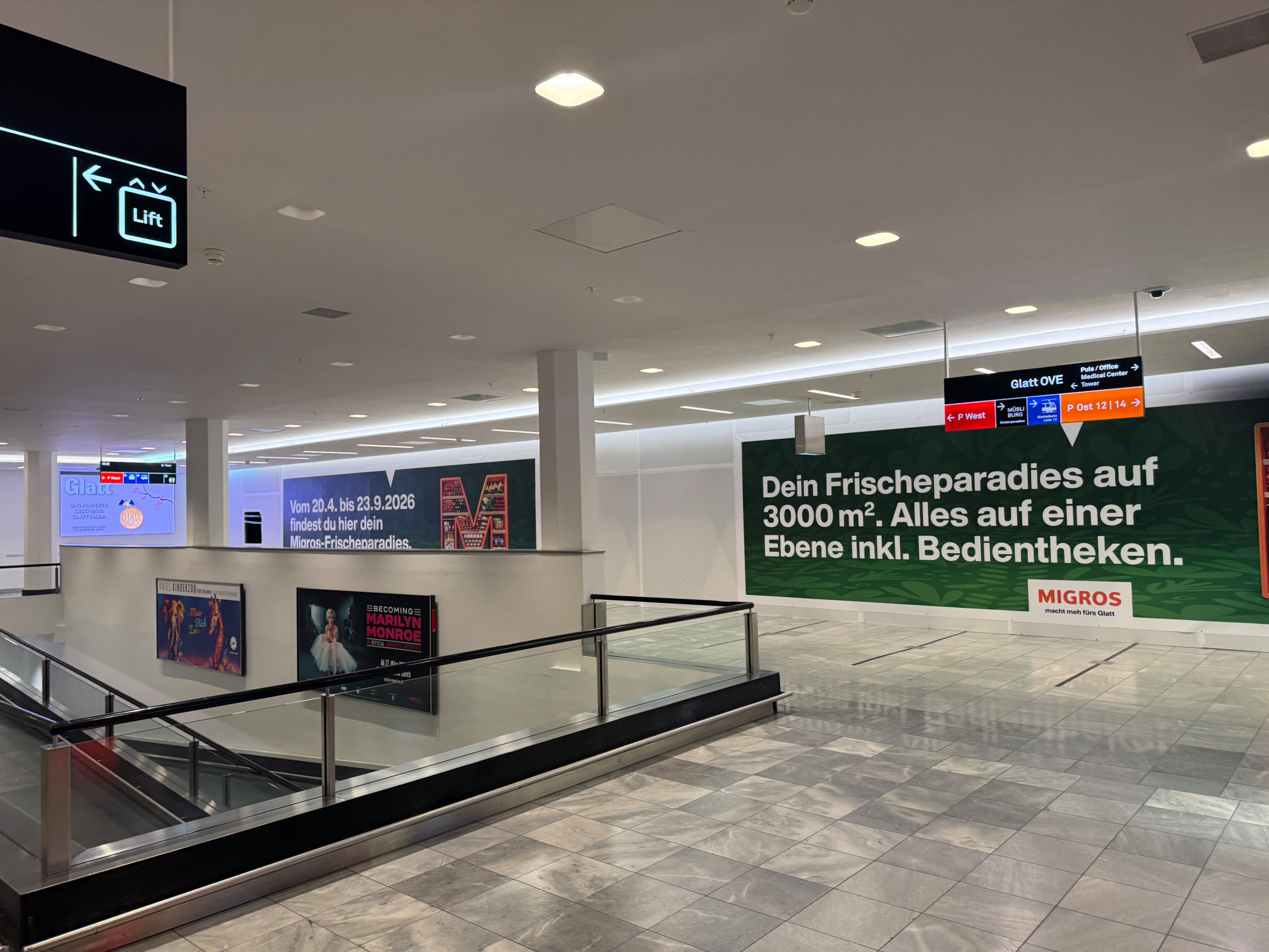 Umbauten im Glattzentrum: Migros zieht ab nächster Woche in den obersten Stock