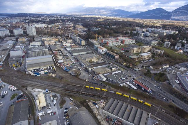 Le quartier de Grosselin vu du ciel.