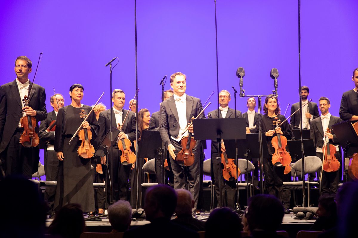 Lausanne,  le 3 septembre 2022. Premier concert au théâtre de Beaulieu après sa rénovation. L'OCL et Renaud Capuçon jouent MOzart. (Odile Meylan/24HEURES)
