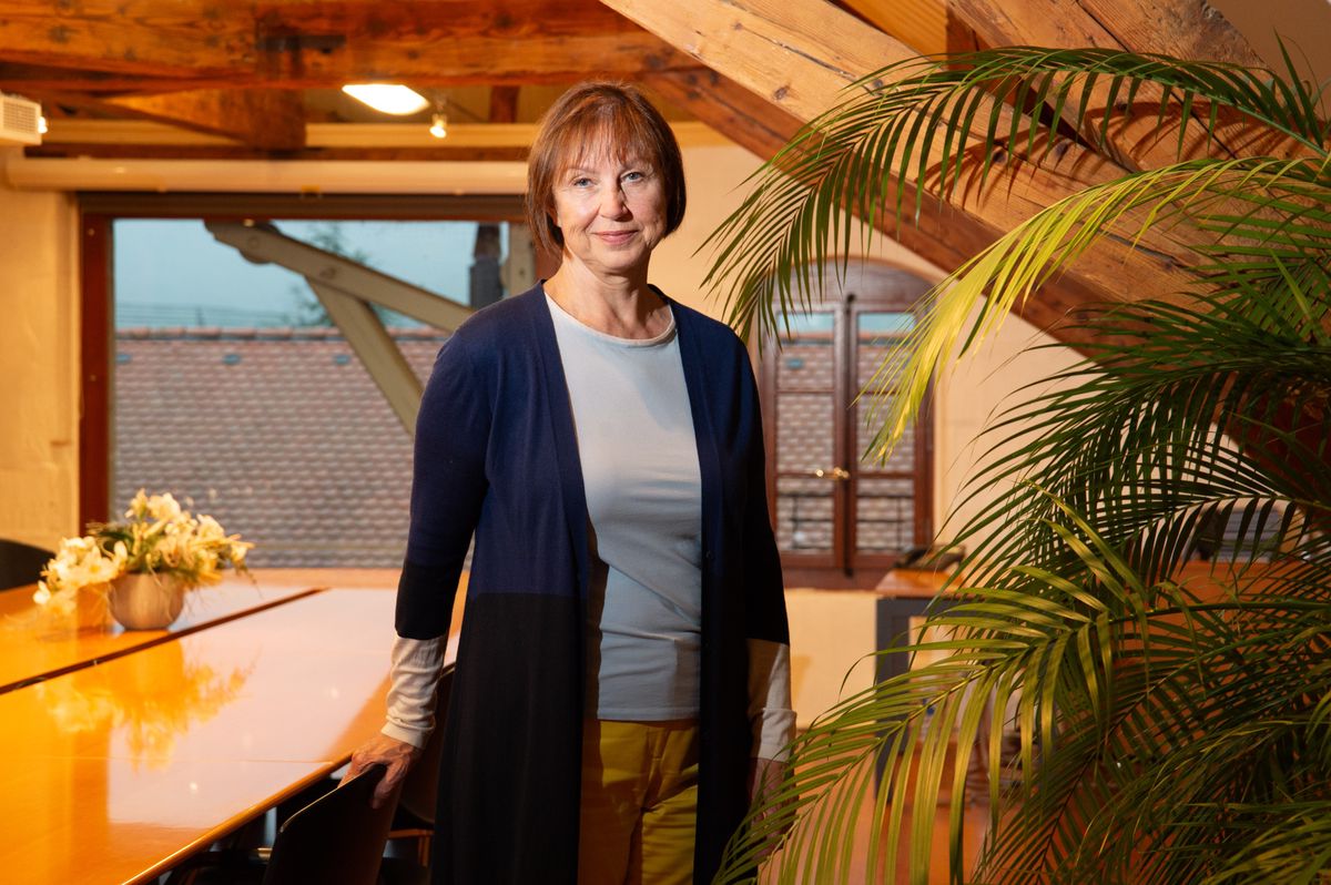 Suisse, Troinex, le 18 septembre 2023. Portrait de Sabine Latour, candidate Vert'liberale au Conseil National.