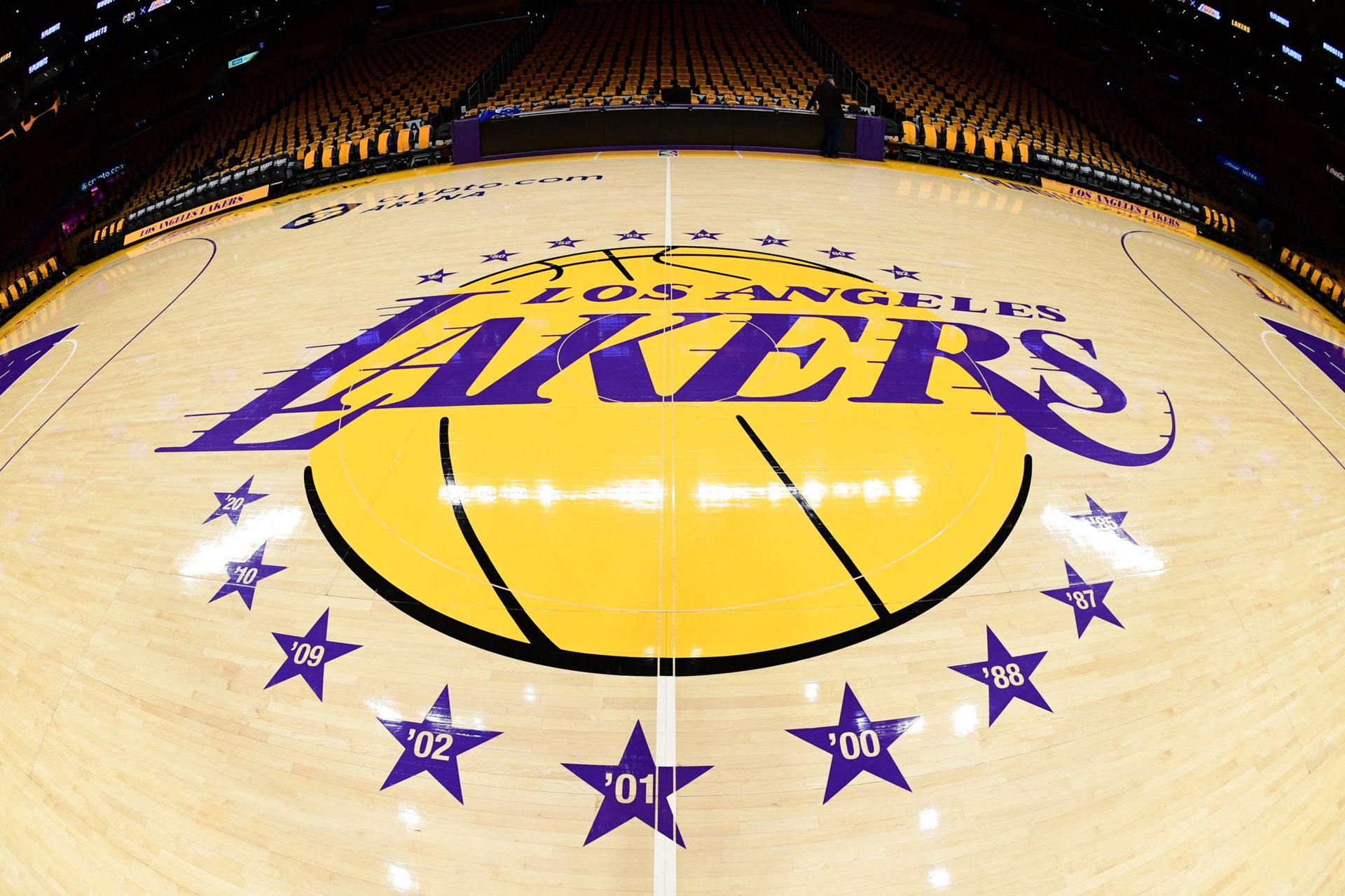 Los Angeles Lakers Logo at Crypto.com Arena
