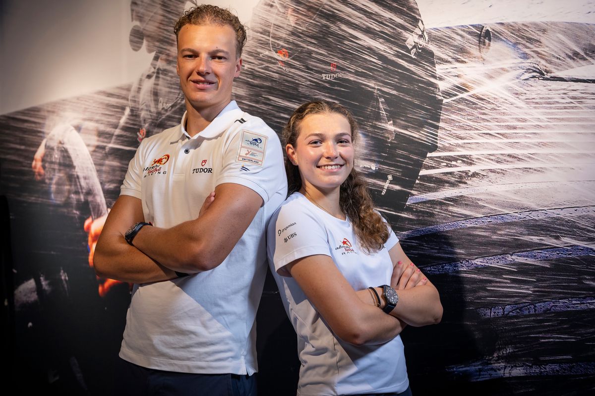 09.09.2024; Barcelone; Voile; 37 th America s Cup; Youth America s Cup; Arnaud Grange et Marie Mazuay participants a la Unicredit Youth America s Cup avec Alinghi Red Bull Racing
Jean-Guy Python




