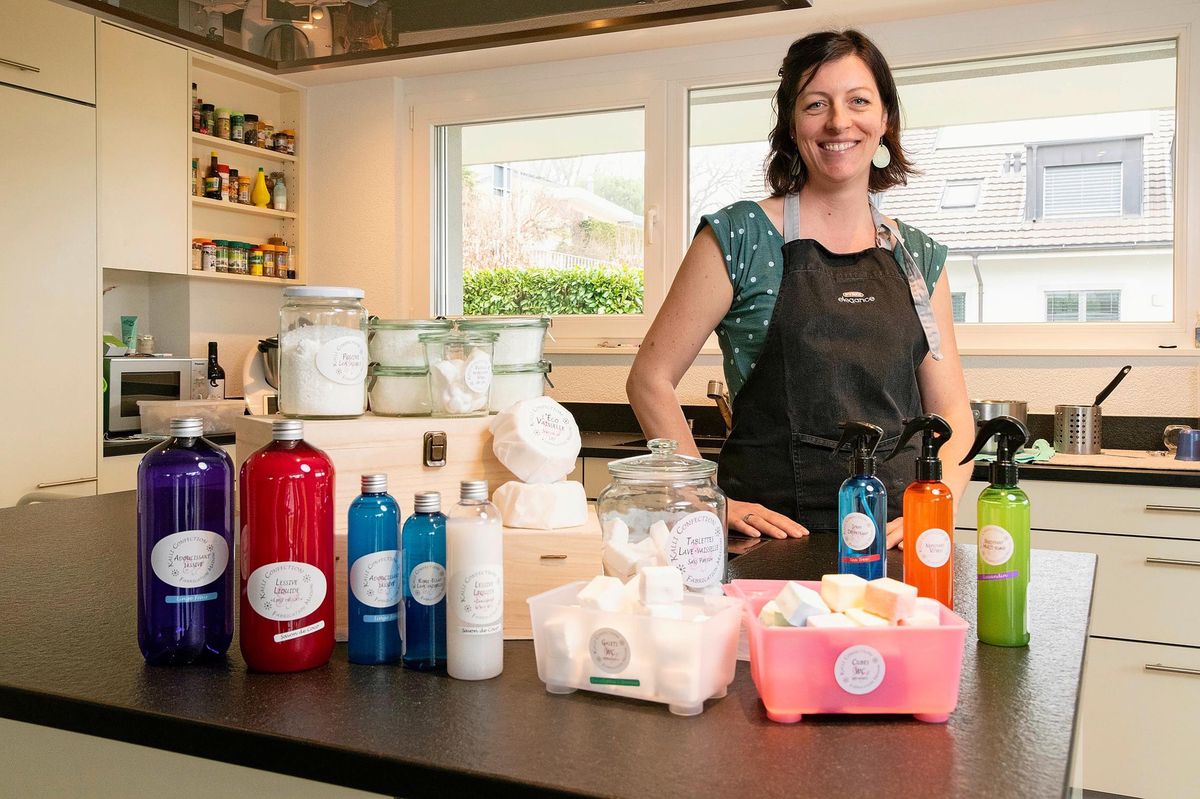 Carole Chollet a monté sa petite entreprise baptisée Kalli confection où elle vend toute une gamme de produits ménagers ainsi que des accessoires réutilisables.