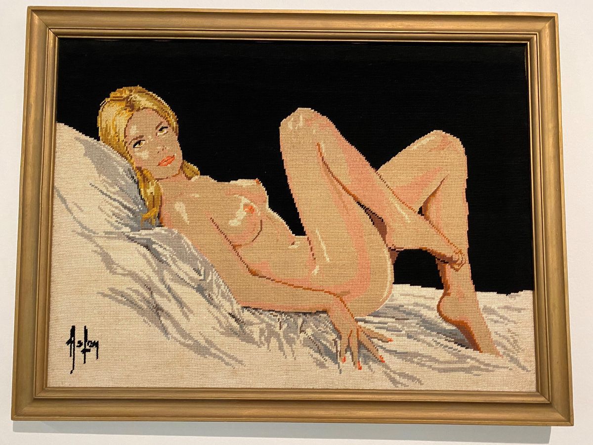 Catherine Deneuve en tapisserie, d’après un tableau d’Aslan.
