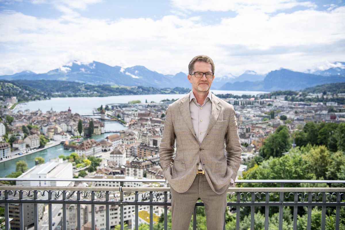 Kirill Androsov à Lucerne en juin dernier. Il a acheté le Château Gütsch pour un montant gardé secret.