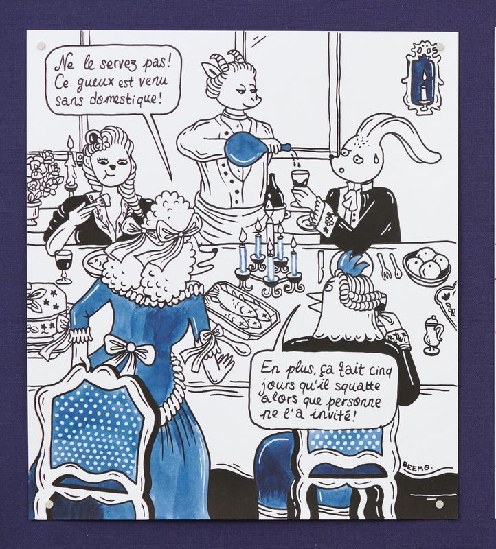 BEEMO & Maou - La fête du siècle. Ces deux bûcheuses caricaturent la vie de château, où se côtoient les conditions de vie sociales différentes des nobles et des domestiques. On peut y voir un clin d’œil à la série TV Downton Abbey.