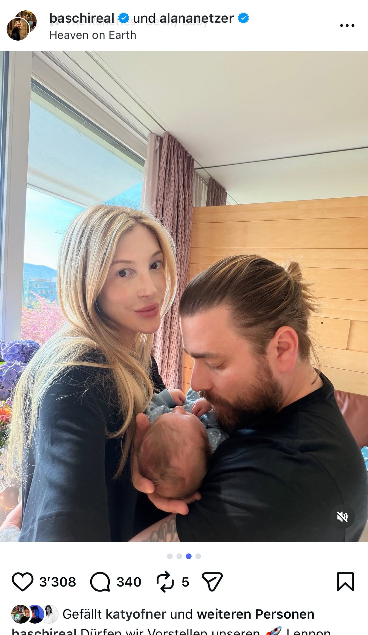 Schweizer Musiker: «Lieben ihn schon jetzt abgöttisch»- Baschis und Alenas Sohn ist auf der Welt