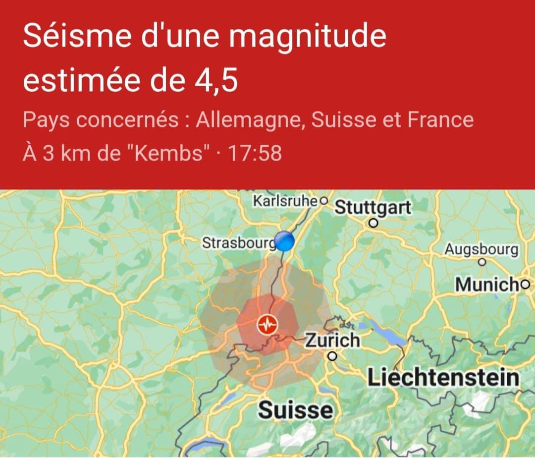 Séisme La terre a tremblé en Alsace L'essentiel