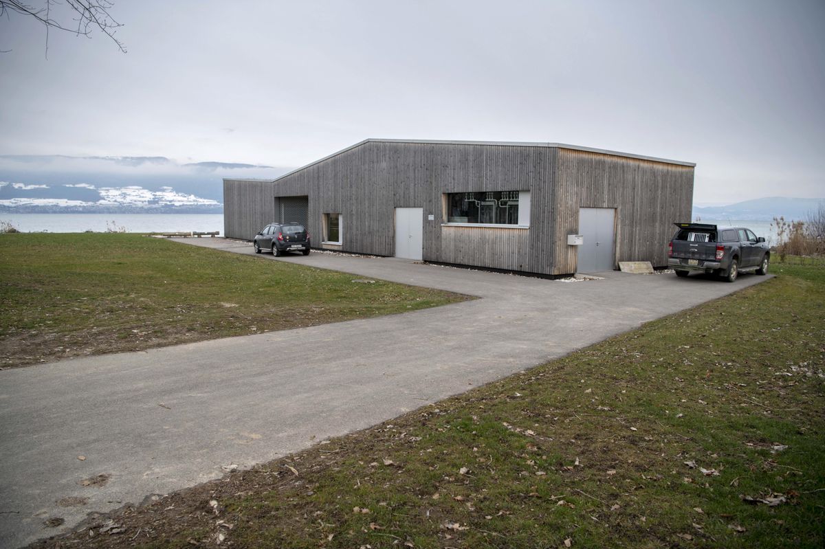 ESTAVAYER-LE-LAC 11 JANVIER 2019.La nouvelle pisciculture fribourgeoise à Estavayer-le-Lac, toujours a l'arrêt. © Jean-Paul Guinnard/24heures.