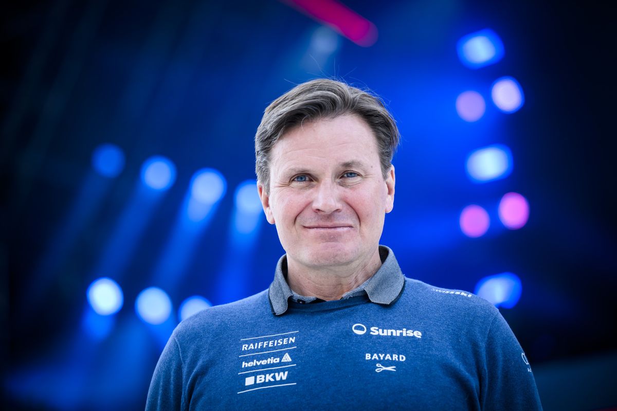 Swiss-ski Federation president Urs Lehmann poses at the 2023 FIS Alpine Skiing World Championships in Courchevel/Meribel, France, Saturday, February 18, 2023. (KEYSTONE/Jean-Christophe Bott)