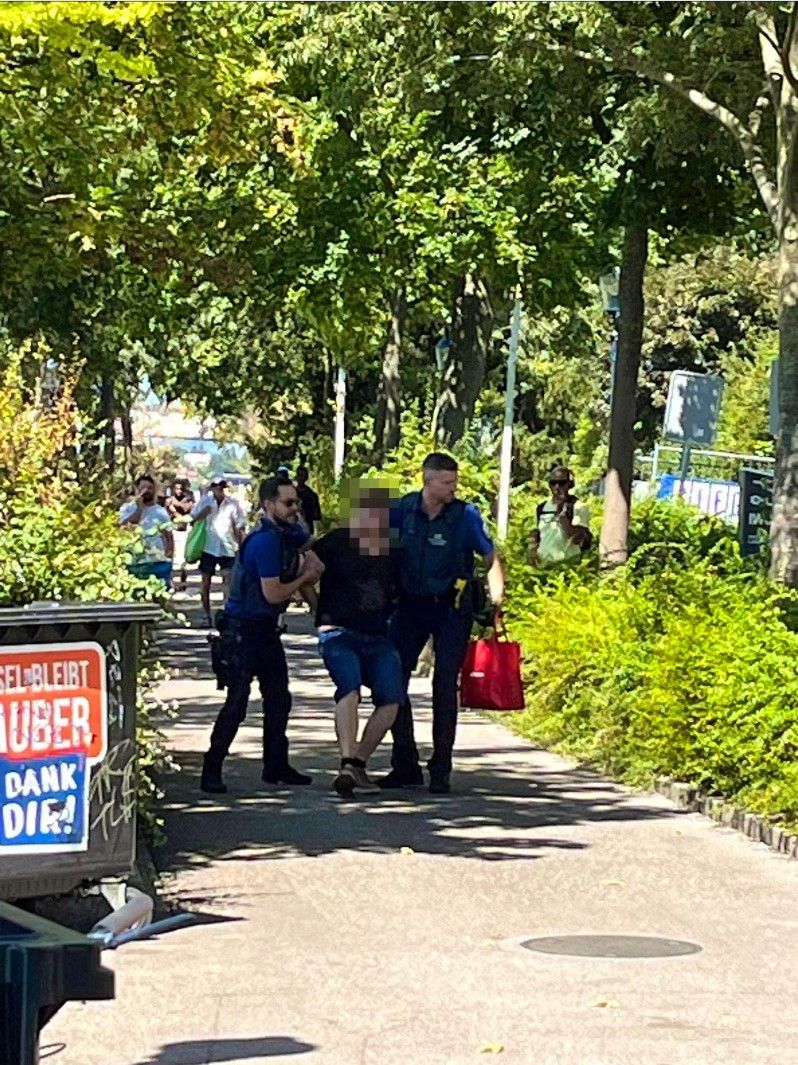 Hier wird der Verdächtige am Freitagnachmittag festgenommen.