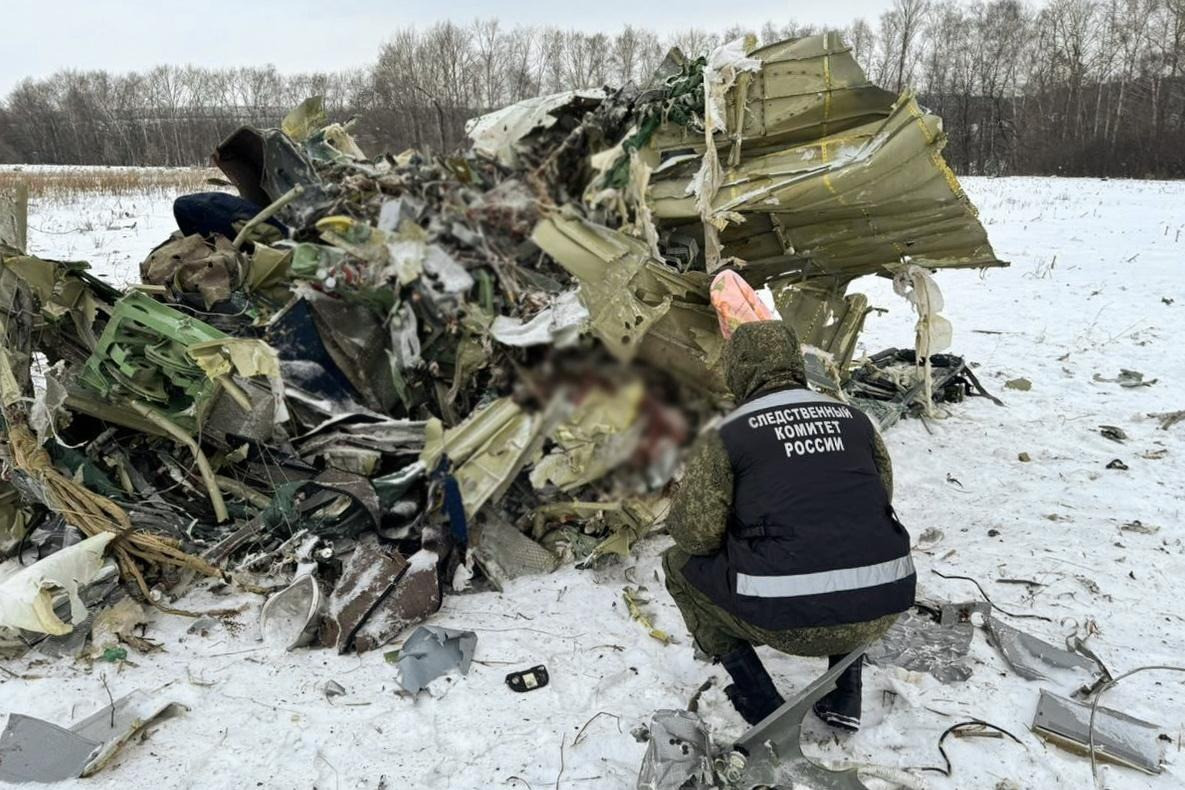Bild Flugzeug Absturz Belgorod Russland 