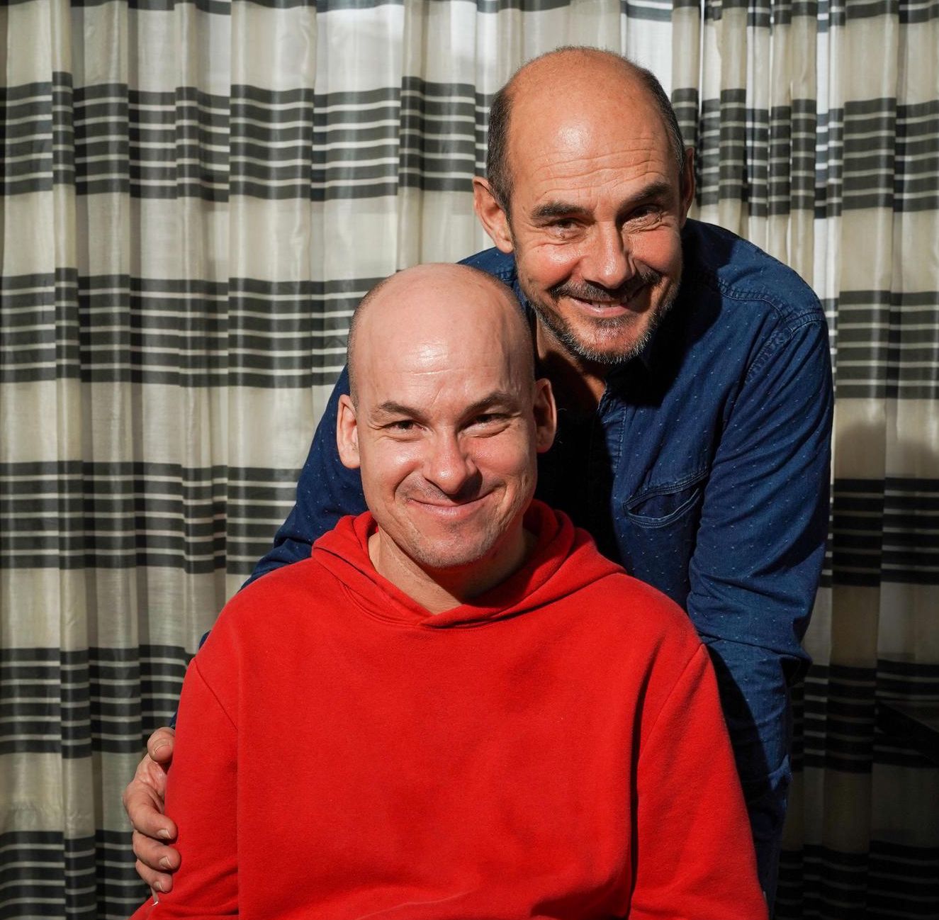Genève, le 14/12/14 - Rencontre avec Bernard Campan et Alexandre Jollien. Photo LUCIEN FORTUNATI