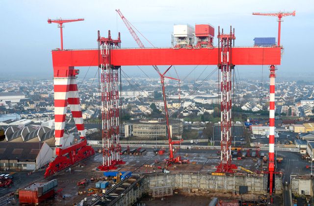 Le chantier naval de Saint-Nazaire.