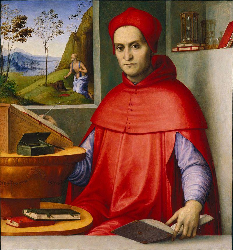 Ce portrait d’un cardinal inconnu, dû à Lorenzo Costa, est venu de Minneapolis.