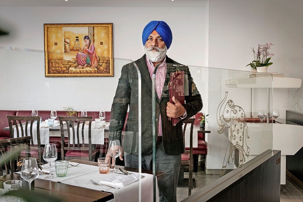 Genève, le 4 avril 2024.  Restaurant Mr Pal au 67bis rue de Lyon. rencontre avec Jaspal Singh, le patron.