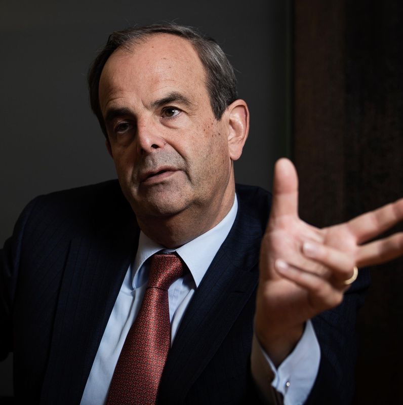 Gerhard Pfister, président du parti Die Mitte, en interview à Berne, le 21 novembre 2023.